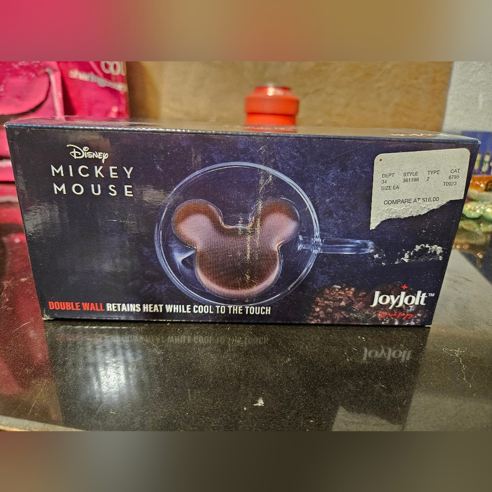 NIB Disney Mickey Mouse 3D Head Shaped 5.4oz Espresso Coffee Cups